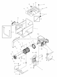 Main_Unit Diagram and Parts List for 030250-0  Briggs and Stratton Generator